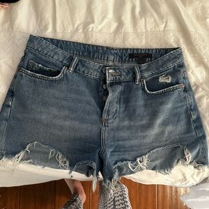 All saints Denim Blue Women's Shorts